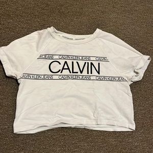 Size Medium Calvin Klein cropped shirt